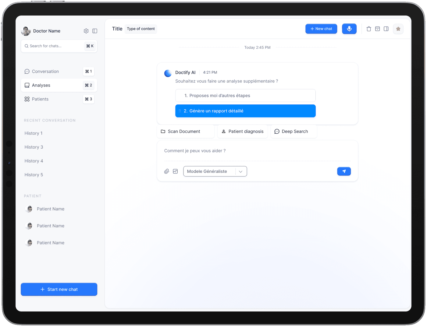 Project management dashboard with analytics